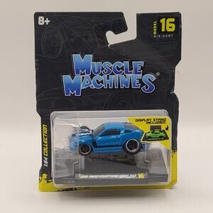 Maisto Muscle Machines 2013 Ford Mustang Boss 302 Blue 1:64 Die-Cast New